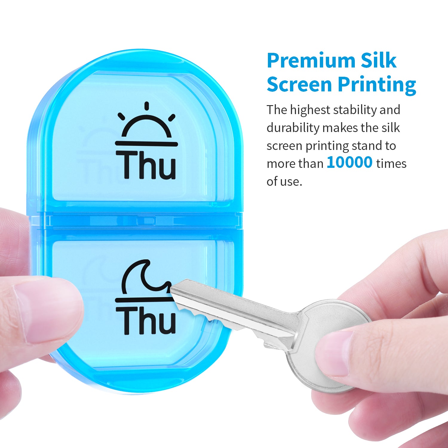 Weekly Pill Organizer 2 Times a Day, ZIKEE AM PM Pill Box with 7 Detachable Pill Case with Large Storage