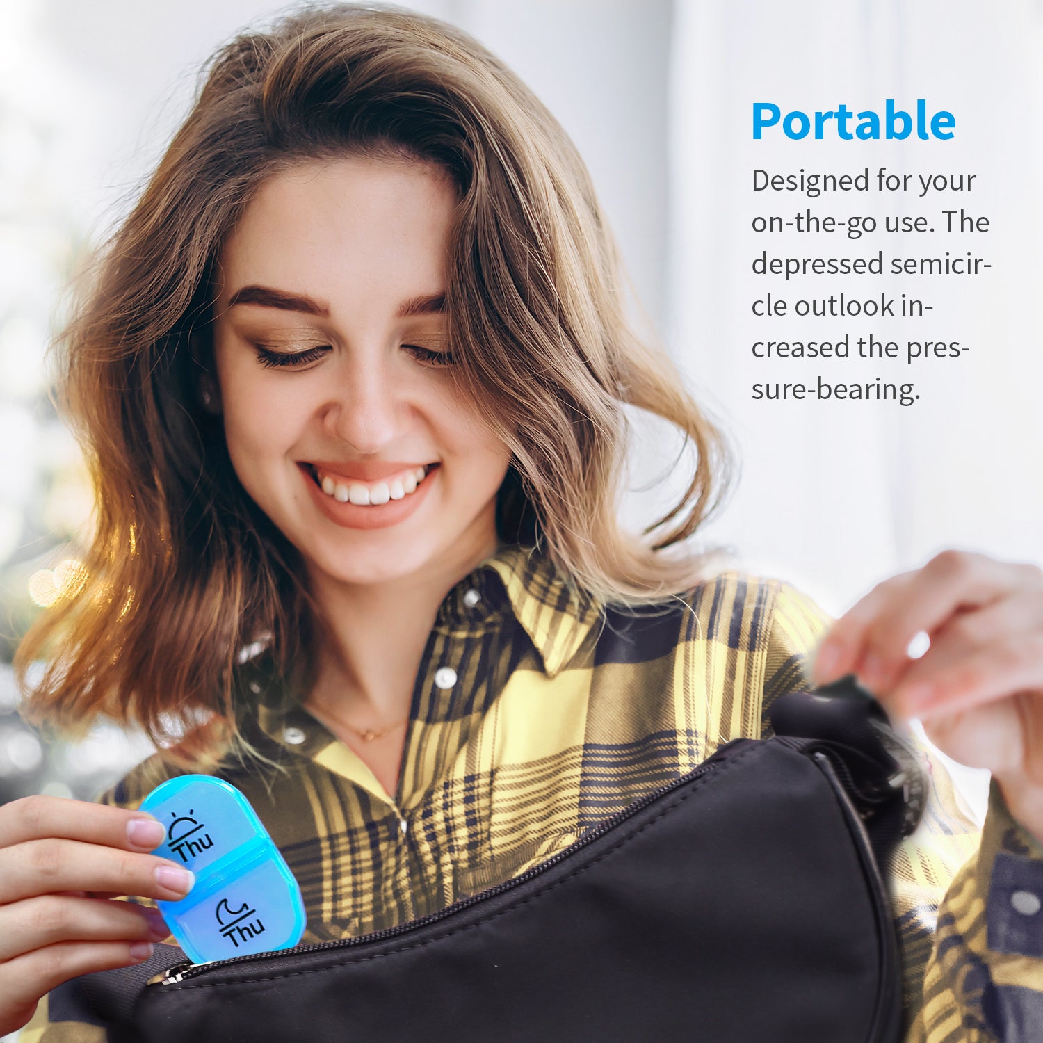 Weekly Pill Organizer 2 Times a Day, ZIKEE AM PM Pill Box with 7 Detachable Pill Case with Large Storage