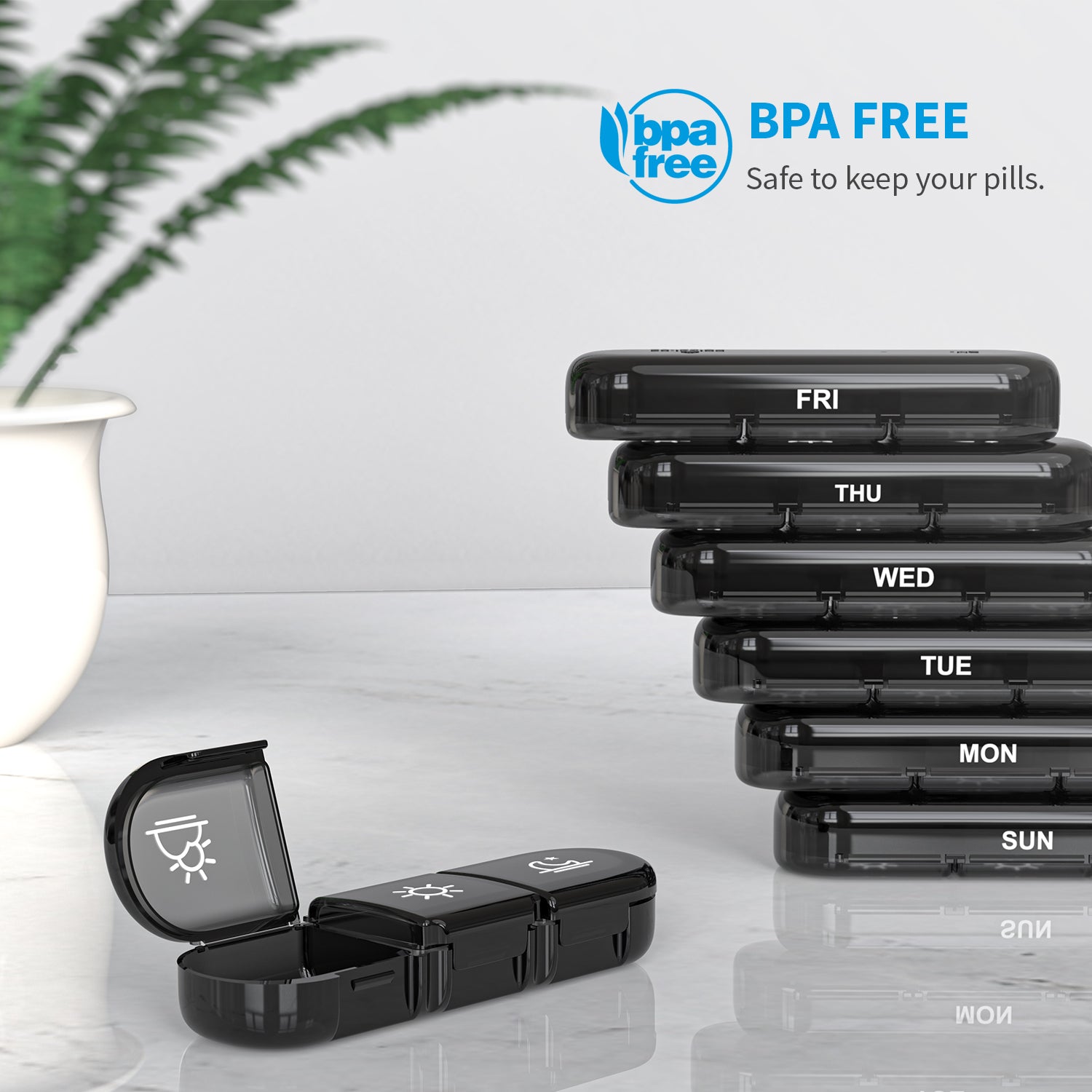 ZIKEE Large Weekly Pill Case Organizer 3 Times a Day, Portable Light Proof Canvas Bag Pill Box 7 Day