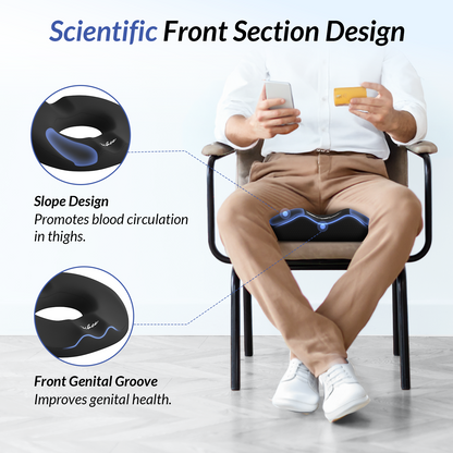ZIKEE Donut Pillow Seat Cushion for Tailbone Pain, Hemorrhoid Pillow with Pressure Relief Hole &amp; Thigh Slope Design for Postpartum &amp; Post Surgery Sitting Relief, Donut Seat Cushion for Office &amp; Home