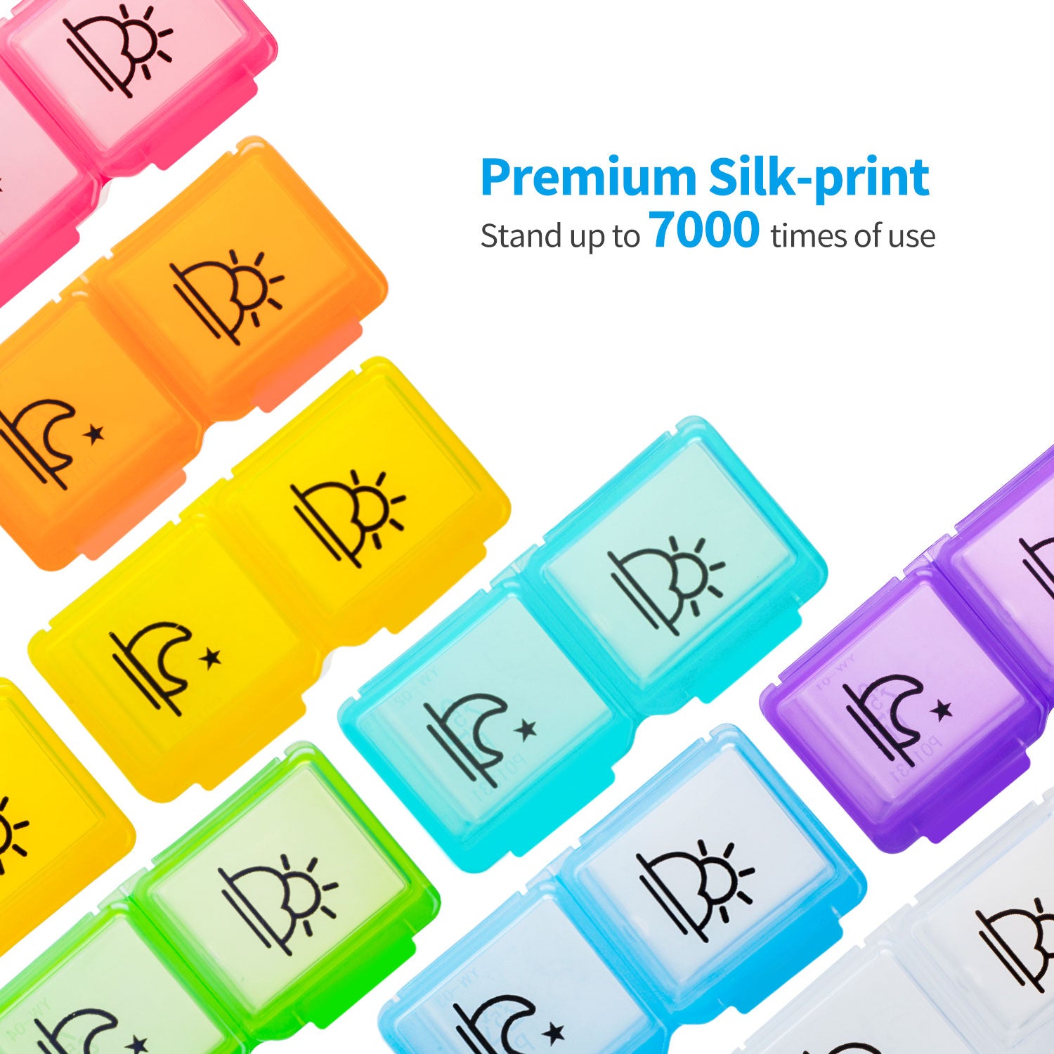 ZIKEE 30 Day Pill Organizer Monthly, Portable Pill Box Cases with 32 Twice a Day AM PM Compartments