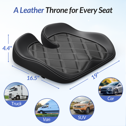 ZIKEE Car Seat Cushion with Memory Foam for Long Drive, Sitting Pain Relief, Ergonomic Seat Cushion for Car &amp; Office Chair, Relieve Tailbone &amp; Thigh Pain, Better Visibility, Rub-Resistant, Easy-Clean
