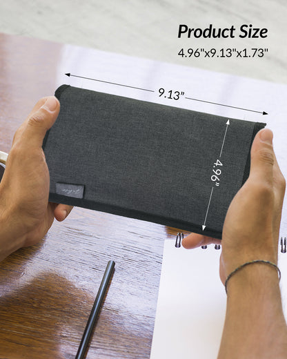 ZIKEE Slim Folding Pill Organizer Bag with 20 Writable BPA-Free Pill Pouches, Travel 22 Slot Pill Box Bag with a Zipper Design