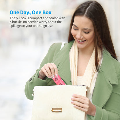 ZIKEE 30 Day Pill Organizer Monthly, Portable Pill Box Cases with 32 Twice a Day AM PM Compartments