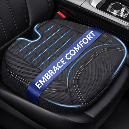 ZIKEE Wedge Car Seat Cushion for Tailbone Pain Relief &amp; Better Visibility, Ergonomic Memory Foam Seat Cushion for Car with Breathable Channel Design, Fits Car, SUV, Truck, Non-Slip Mesh Cover